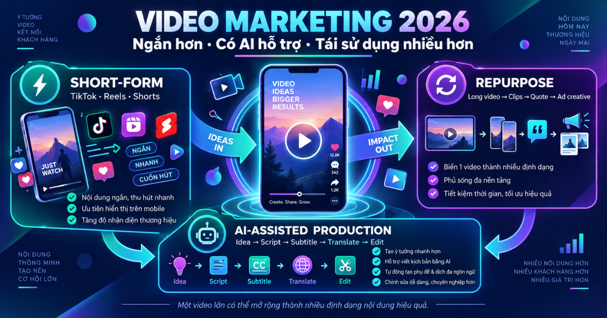 Định dạng Video Marketing cần được đo bằng KPI phù hợp với từng mục tiêu