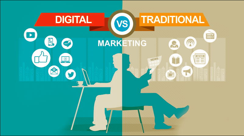 Digital marketing vs marketing truyền thống (cre: SUNO.vn)