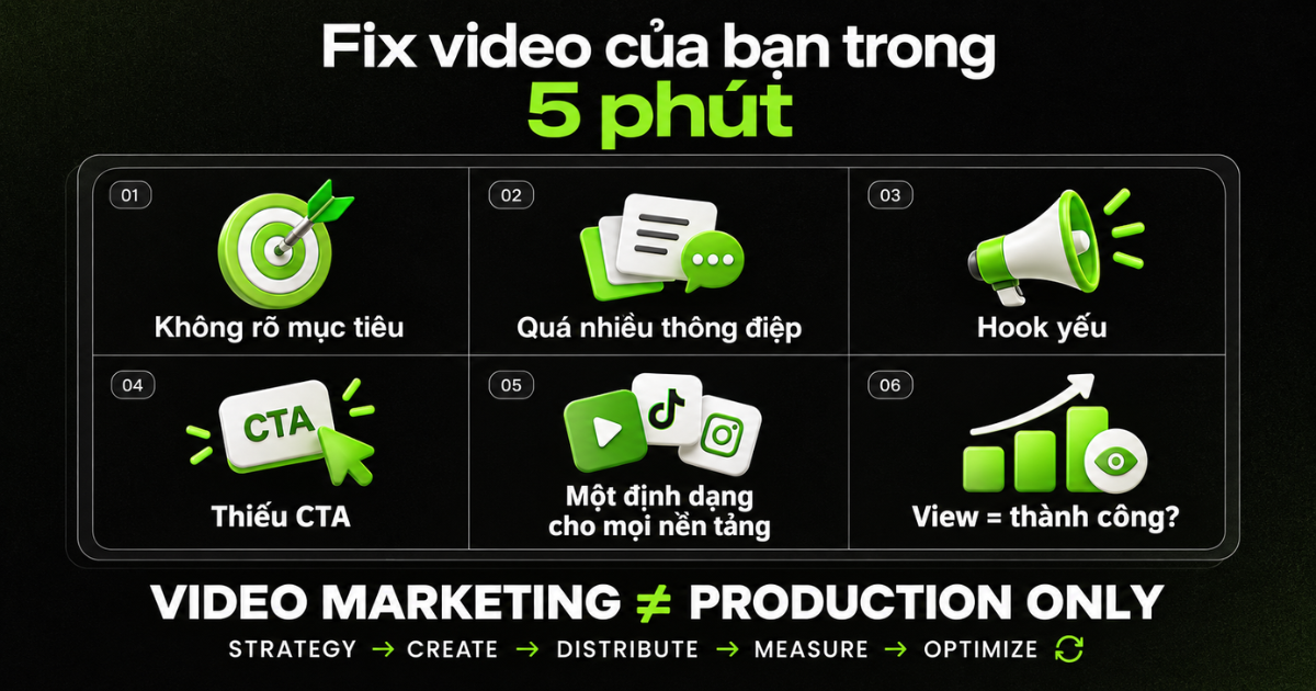 Quy trình Video Marketing cần kết nối sản xuất, phân phối và đo lường KPI