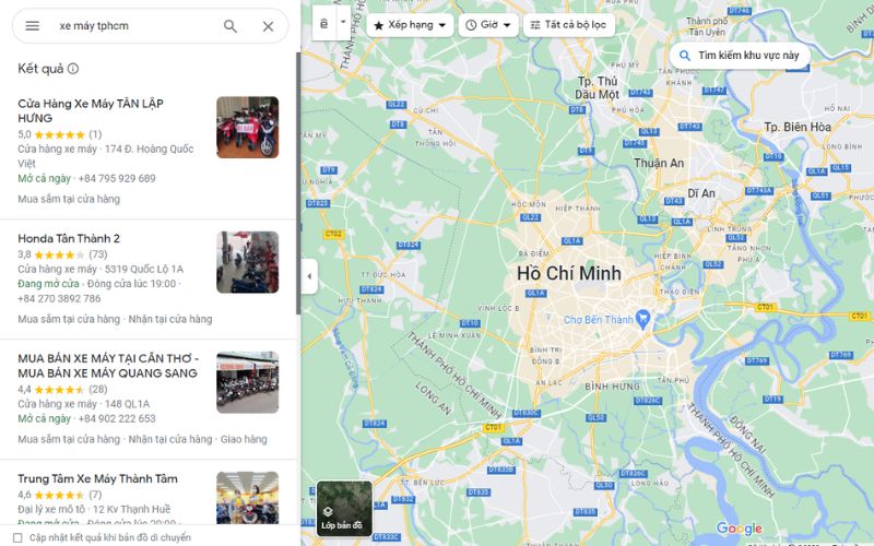Cách thức hoạt động của quảng cáo trên ứng dụng Google Map.